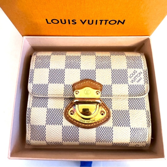 **SOLD**Louis Vuitton Joey Wallet Damier Azur - Picture 1 of 13